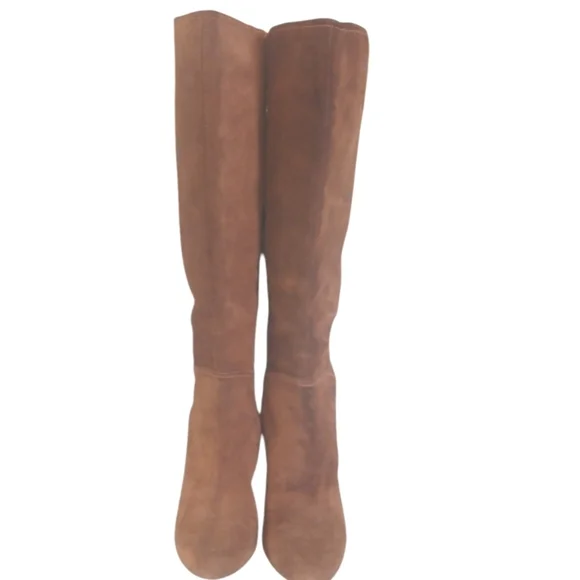 Jessica Simpson Brown Suede Knee High Boots Vernica Tall Heeled Boots sz 9 B - Picture 3 of 15
